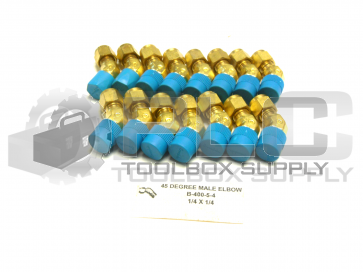 NEW LOT OF 15 SWAGELOK B-400-5-4 45 DEGREE MALE ELBOW 1/4