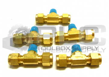 NEW LOT OF 5 SWAGELOK 3/16 TEE REDUCER TEE 1/4