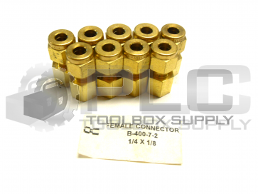 NEW LOT OF 9 SWAGELOK B-400-7-2 FEMALE CONNECTOR 1/4 X 1/8