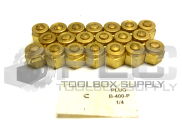 NEW LOT OF 20 SWAGELOK B-400-P PLUG 1/4 