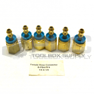 NEW LOT OF 6 SWAGELOK B-PB4-PF4 FEMALE HOSE  CONNECTOR 1/4