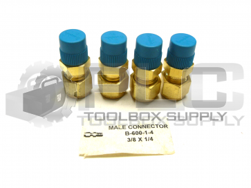NEW LOT OF 4 SWAGELOK B-600-1-4 MALE CONNECTOR 3/8 X 1/4 