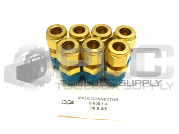 NEW LOT OF 7  SWAGELOK B-600-1-6 MALE CONNECTOR 3/8 