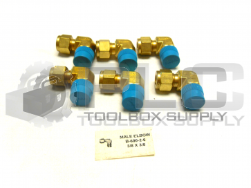 NEW LOT OF 6 SWAGELOK B-600-2-6 MALE ELBOW 3/8 