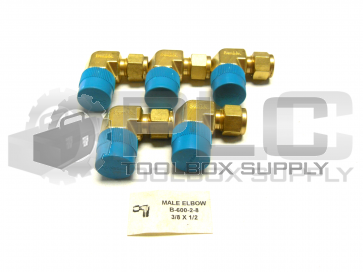 NEW LOT OF 5 SWAGELOK B-600-2-8 MALE ELBOW 3/8 X 1/2 