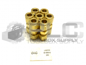 NEW LOT OF 7 SWAGELOK B-600-6 UNION 3/8