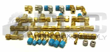 NEW MIXED LOT OF 32 SWAGELOK ELBOW TEE NUTS