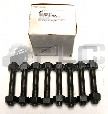 NEW LOT OF 8 SIOUX CHIEF SSHH58104B7 STUD WITH NUTS 