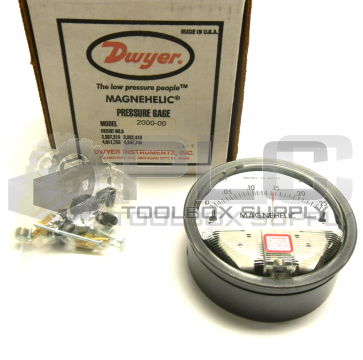 NEW DWYER  2000-00 PRESSURE GAUGE 0- .25 