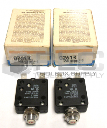 NEW LOT OF 2 POTTER & BRUMFIELD W58-XB1A4A-5 CIRCUIT BREAKER  