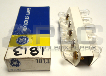 NEW BOX OF 10 GE 1813 MINIATURE LAMPS