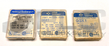 NEW LOT OF 15 GOULD SHAWMUT GGX1 250VAC FUSE