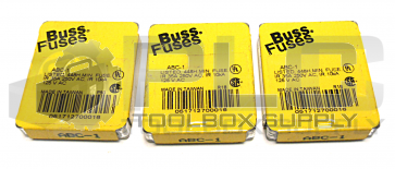 NEW LOT OF 15 BUSS FUSES ABC-1 FUSE 