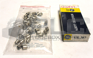 NEW LOT OF 36 GENERAL ELECTRIC GE387 LAMP MINIATURE BULB