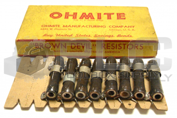NEW OHMITE 5000 OHMS BROWN DEVIL RESISTORS 10 WATT QTY 8