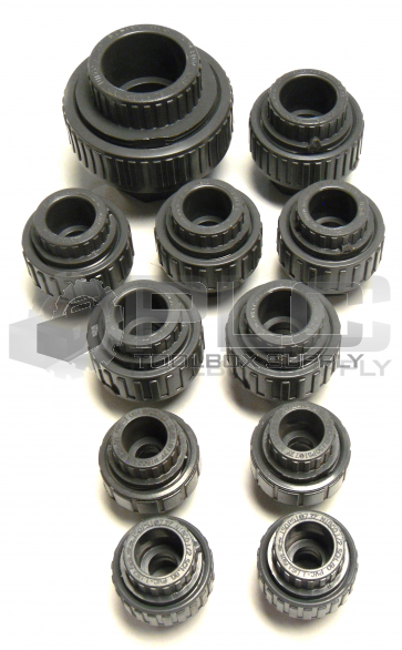 NEW MIXED LOT OF 11 NIBCO PVCI-1 GLUE IN UNION COUPLING **READ**