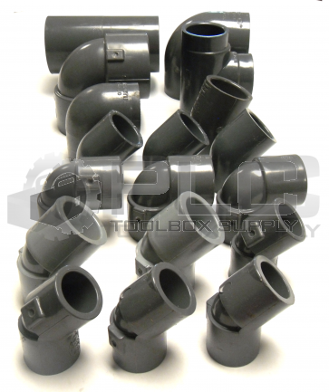 NEW MIXED LOT OF LASKO & NIBCO'S D-2467 PVC ELBOW AND TEE'S VARIOUS SIZES *READ*