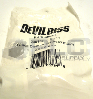NEW SEALED DEVILBISS P-HC-4808-1 QUICK DISCONNECT ASSEMBLY 240156