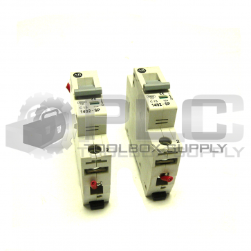 LOT OF 2 ALLEN BRADLEY 1492-SP1C150 SER C CIRCUIT BREAKERS