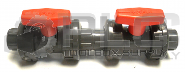 NEW LOT OF 2 GF NSF-PW 1/2" PVC BALL VALVE 150 PSI