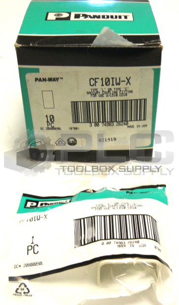 NEW BOX OF 10 PANDUIT CF10IW-X RACEWAY COUPLING FITTING TYLE "L" OR "C"