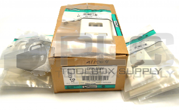 NEW LOT OF 10 PANDUIT CFPL2IWY MINI-COM FACEPLATE SINGLE GANG 2 MODULE SPACES