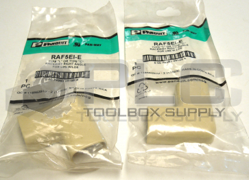 NEW LOT OF 2 PANDUIT RAF5EI-E TYPE "L" OR TYPE "C" RACEWAY RIGHT ANGLE 