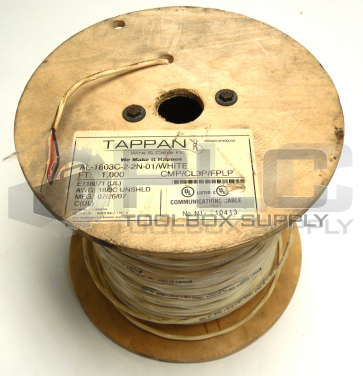 TAPPAN 1880AB3 COMMUNICATIONS CABLE UNKNOWN FEET AL-1803C-2-2N-01/WHITE