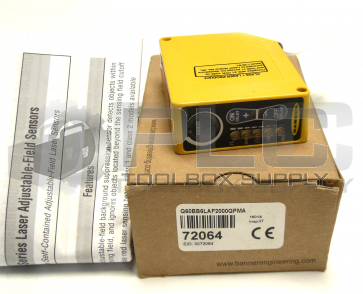 NEW BANNER Q60BB6LAF2000QPMA PHOTOELECTRIC ADJUSTABLE-FIELD 72064