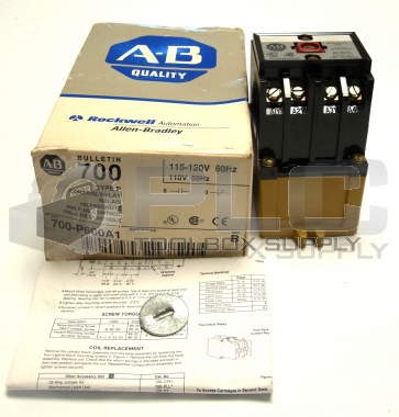 NEW IN BOX ALLEN BRADLEY 700-P600A1 CONTROL RELAY SER B TYPE P 115-120V 60HZ
