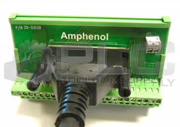AMPHENOL 9101-1369-003 REV E CABLE  WITH 20-51039 CONNECTOR BLOCK 