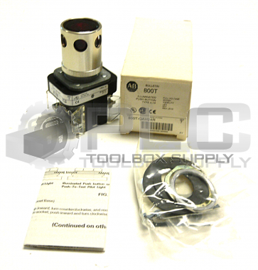 NEW ALLEN BRADLEY 800T-QAH24R /T PUSH BUTTON RED 