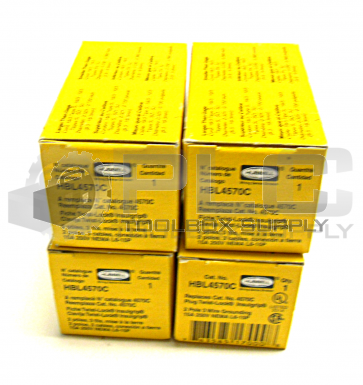 NEW LOT OF 4 HUBBELL HBL4570C PLUG TWIST LOCK 