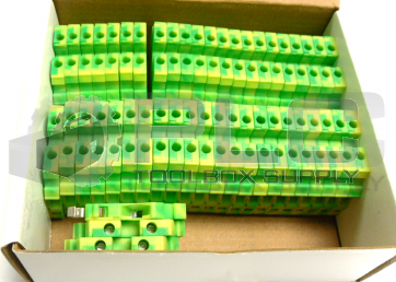NEW BOX OF 47 KONNECT-IT KN-G12SP  TERMINAL BLOCKS YELLOW GREEN 