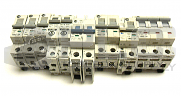 MIXED LOT OF 9 ALLEN BRADLEY 1492-SP  1492-CB1  1489-A CIRCUIT BREAKERS