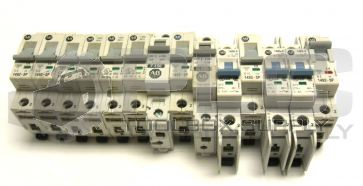MIXED LOT OF 14 ALLEN BRADLEY 1492-SP 1492-SPU  1492-CB1 1489-A CIRCUIT BREAKER 