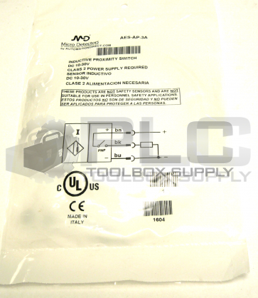 NEW SEALED MICRO DETECTORS AES-AP-3A INDUCTIVE PROXIMITY SWITCH