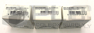 LOT OF 3 SEALED NEW AUTOMATION DIRECT KN-L5-BLANK MARKING TAGS 5X5 500PCS