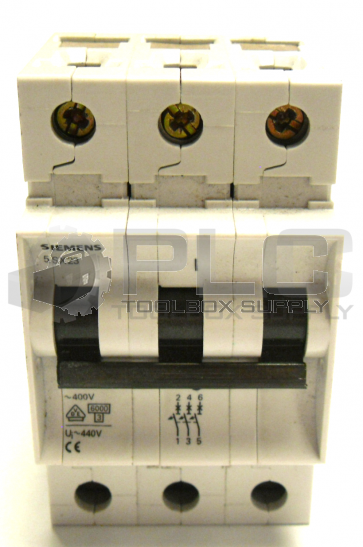 SIEMENS 5SX23 C20 CIRCUIT BREAKER 20 AMP 3 POLE 400 VOLTS 