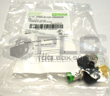 NEW SEALED MURR ELEKTRONIK 7000-41121-0000000 2-BRANCH MOLDED JUNCTION SPLITTER