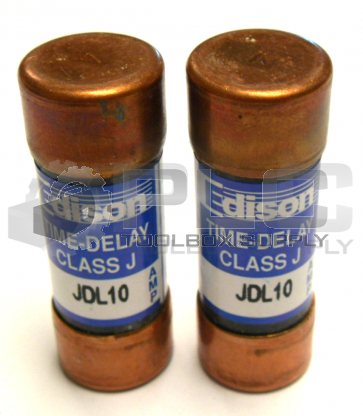 NEW LOT OF 2 EDISON JDL10 TIME RELAY CLASS J FUSE TYPE D