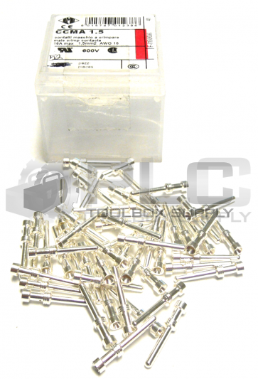 NEW QTY 52 ILME CCMA 1.5 MALE CRIMP SILVER PLATED 1.5MM QTY 52