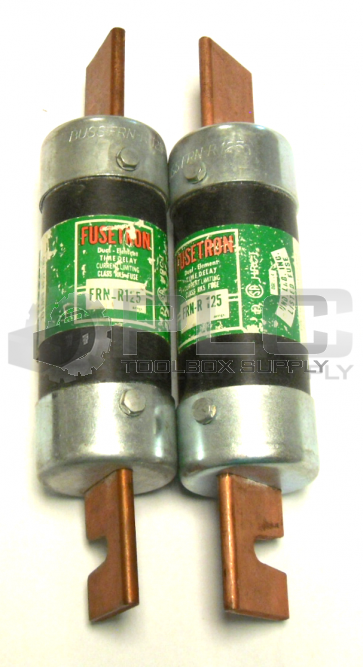 LOT OF 2 FUSETRON FRN-R 125 DUAL ELEMENT TIME DELAY CLASS RK5 FUSE