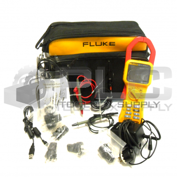 FLUKE 345 PQ CLAMP METER TESTER WITH CARRYING CASE AND ACCESSORIES 