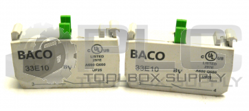 NEW LOT OF 2 BACO 33E10 CONTACT BLOCK 