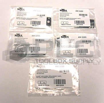 NEW LOT OF 5 NITRA AM-52GS MANIFOLD GASKET AND SCREW REPLACEMENT PARTS 