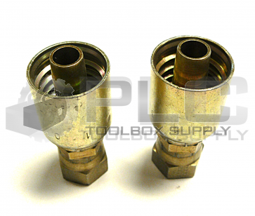 NEW LOT OF 2 PARKER 3/4" FEMALE SWIVEL ADAPTER 3/4" STEEL HOSE 
