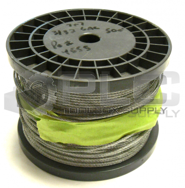 NEW 7X7 3/32 GAC CABLE WIRE ROPE 500'