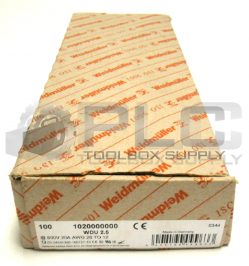 NEW LOT OF 94 WEIDMULLER 1020000000 TERMINAL BLOCK WDU 2.5