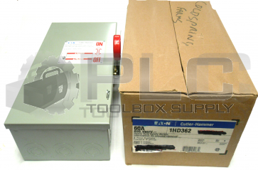 NEW IN BOX EATON 1HD362 HEAVY DUTY SAFETY SWITCH 60A 600 VAC 3 POLE FUSIBLE TYP1